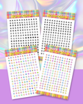Letter Beads Sticker Sheets